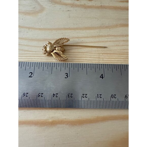 Gold Tone Monet Insect Stick Pin Brooch Vintage - Picture 6 of 6